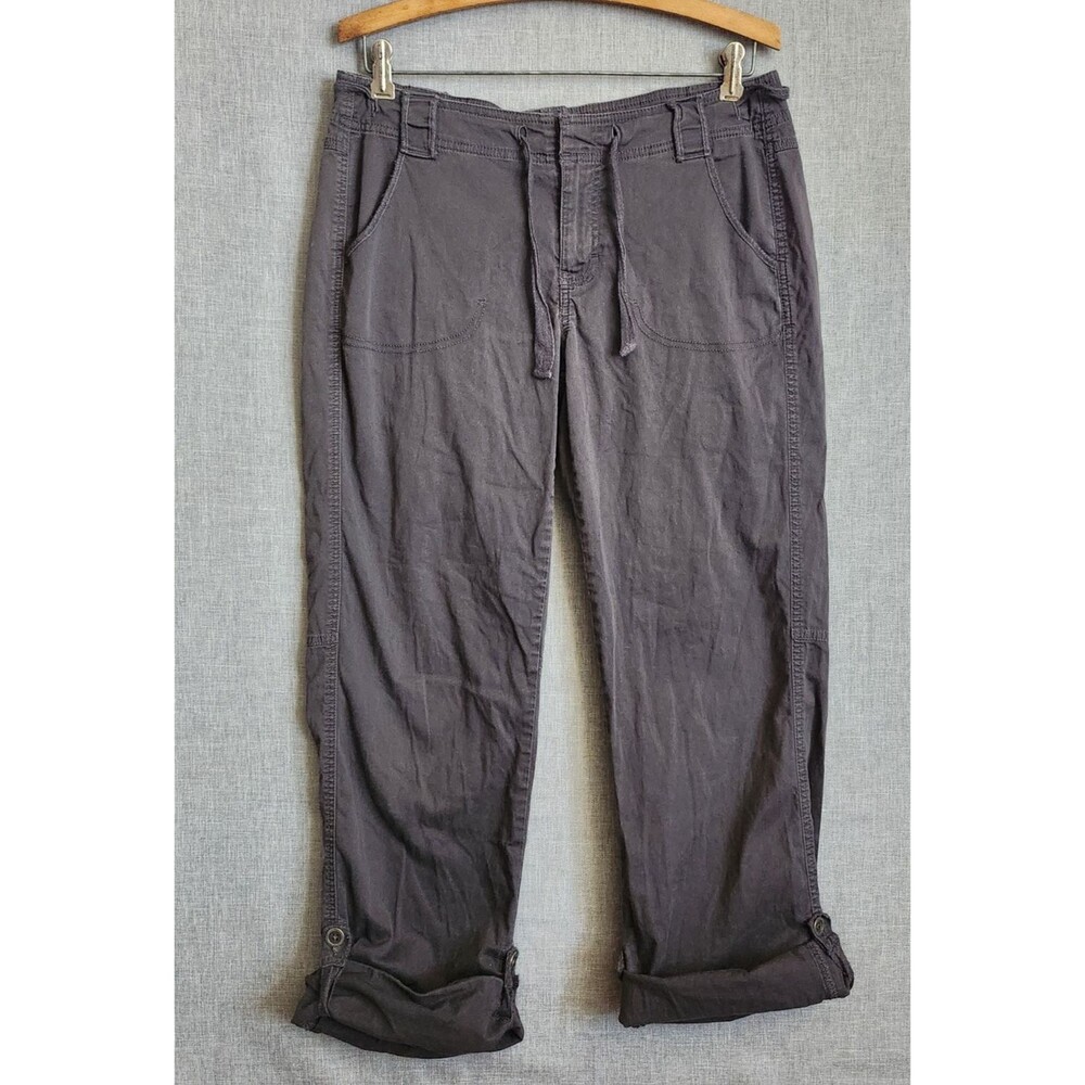 The North Face Womens Dark Gray Convertible Roll Up Hiking Outdoor Pants 12